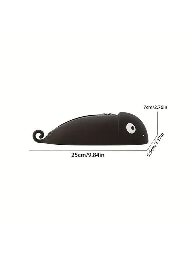 Blue Silicone Lizard Pencil Holder Durable Easy Clean Desk Organizer School Office Supplies - Image 4